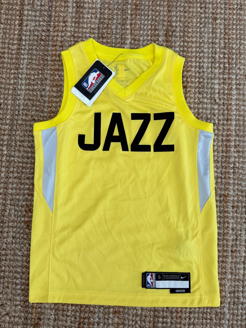 NBA Yellow JAZZ  Basketball Jersey
